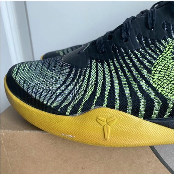 NIKE KB 2016 Kobe Basketball MENTALITY II Shoes VOLT/BLACK - MEN  12 - Picture 6 of 14